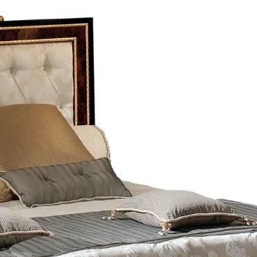 Italian Quality Custom Luxurious Bed Upholstery Bedroom Set Classic Hand-carving Design Bed