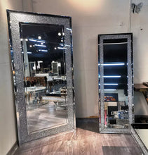 Load image into Gallery viewer, Crushed Diamond Crystal Large Floor Mirror
