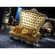 Load image into Gallery viewer, royal Luxury love seat sofa chair King and queen throne chairs high back for hotel and commercial performance
