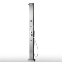 Panneau de douche extérieure en acier inoxydable, support de douche extérieure pour piscine