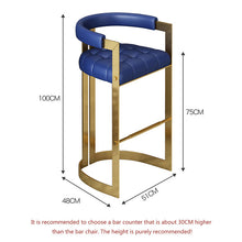 Cargar imagen en el visor de la galería, Space saver metal frame Barbershop Stool, bar stool steel, tabouret de bar chaise haute
