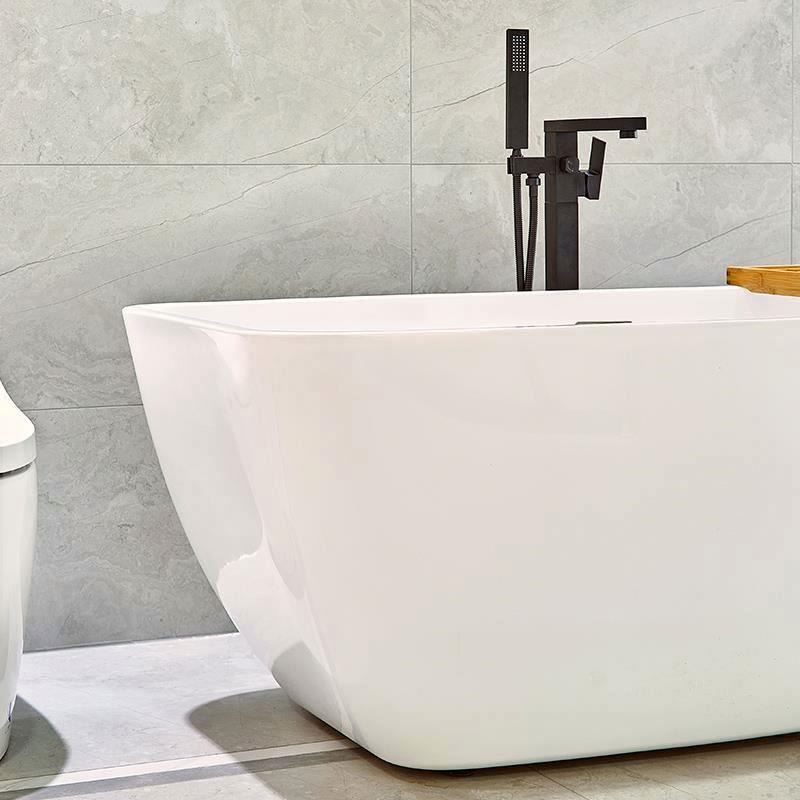 Bathroom Modern Design Resin Stone Bathtub Solid Surface Acrylic white Bath Tub