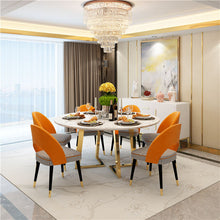 Загрузить изображение в средство просмотра галереи, New Design Furniture Modern Dining Room Table Luxury Marble Dining Table Metal Legs Dining Table
