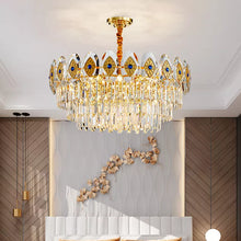 Cargar imagen en el visor de la galería, Light Luxury Chandelier Post-Modern Crystal Lamp Nordic Minimalist Living Room Lamp Dining Room Chandelier Bedroom Lamp
