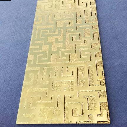 Springletile 3d Ceramic Decorative Pattern Golden Luxury Hotel Living Room Wall Tiles (Sold Per Box