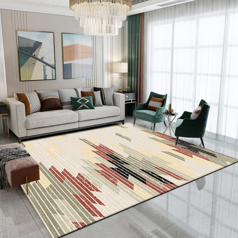 Nylon Washable Carpet Modern Blue Rug