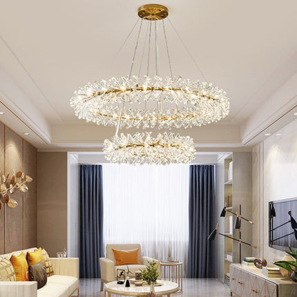 Nordic Modern Indoor Decoration Brass Luxury Crystal Chandelier Pendant Light