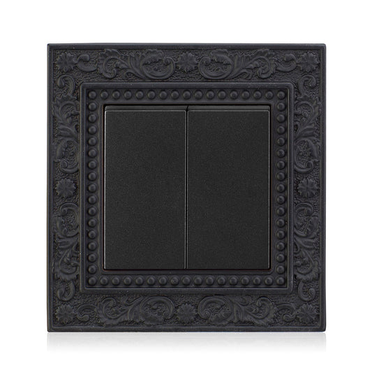 Baroque Style Wall Switch Retro 123Gang 2 Way Copper Panel Vintage Villa Light Switch