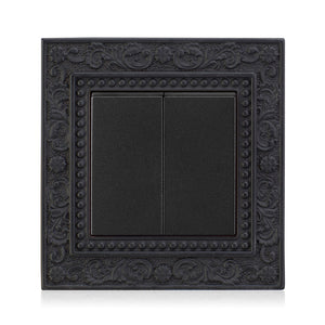 Baroque Style Wall Switch Retro 123Gang 2 Way Copper Panel Vintage Villa Light Switch