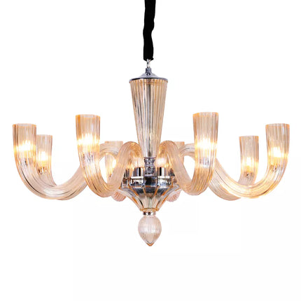 Modern candle glass Chandelier for luxury villa restaurant hotel project Pendant Light