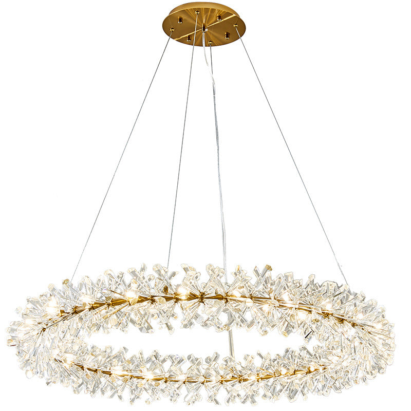 Nordic Modern Indoor Decoration Brass Luxury Crystal Chandelier Pendant Light