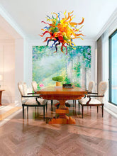 Load image into Gallery viewer, Elegant Type Suspended Light Modern LED Pendant Lamp Blown Glass Chandelier Bougeoir

