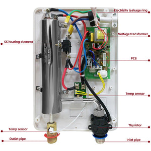 Remote Control LED Temperature Display Instant Electric Tankless Water Heater