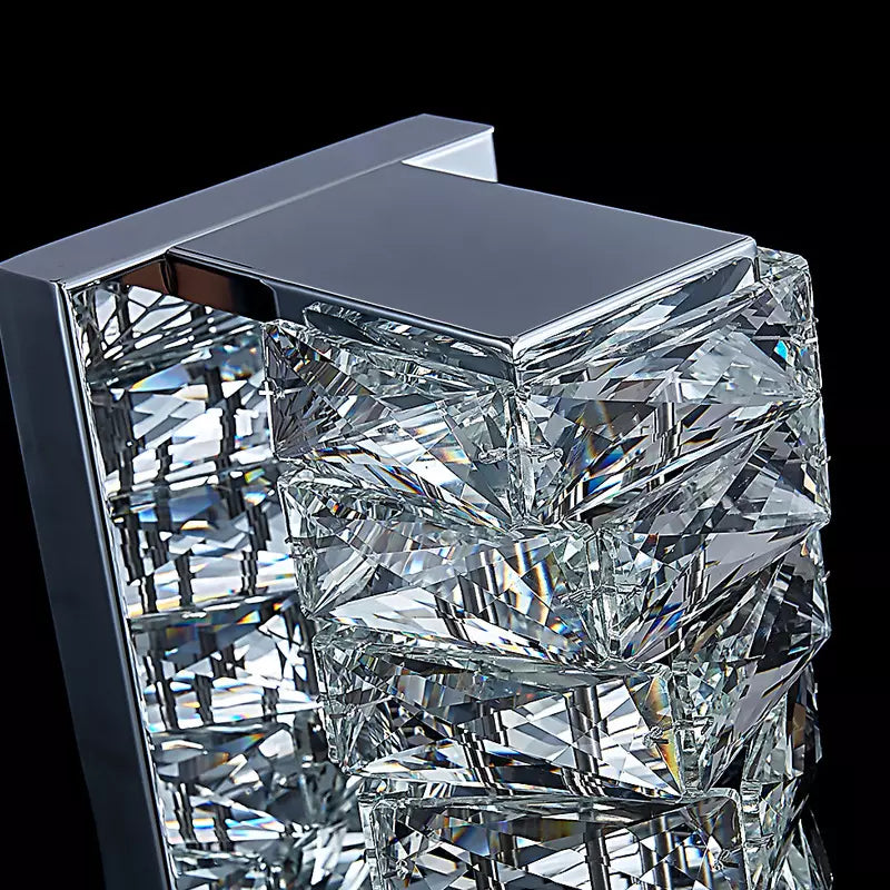 Nordic modern crystal wall lamp stainless steel wall lamps bedroom home decoration lighting light luxury crystal lamps