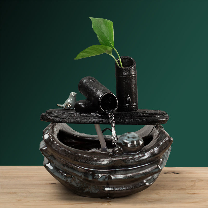 Retro style natural Exquisite Technical Custom Creative gift of flowing water decoration decoration for home office desktop