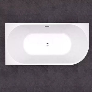 White Corner Luxury Freestanding Indoor Simple Deep Acrylic Bathtubs