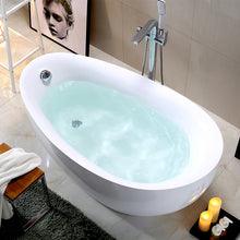 Load image into Gallery viewer, Newest design composite acrylic portable luxury free standing simple bathtub for adults
