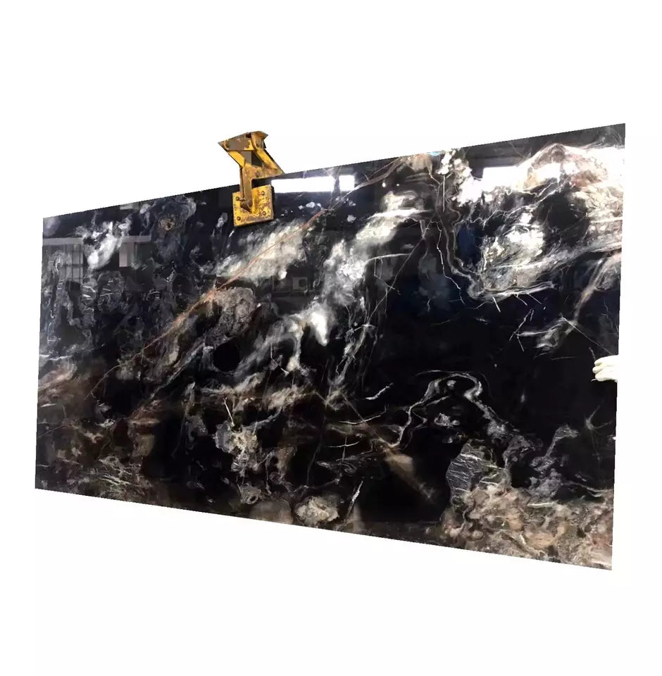 Black Rose Marble With Veins pattern Slabs Black Color Floor Marble Tiles Black Marble