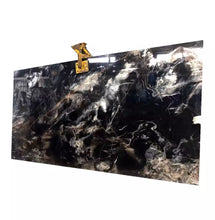 Load image into Gallery viewer, Black Rose Marble With Veins pattern Slabs Black Color Floor Marble Tiles Black Marble
