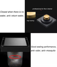 Charger l&#39;image dans la galerie, Bathroom Brass Drain  Rose Gold Anti-odor Floor Trap Drainer Drain
