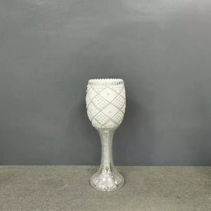 High quality vases white fiber glass vase floor flower luxury vases crystal style for home decor