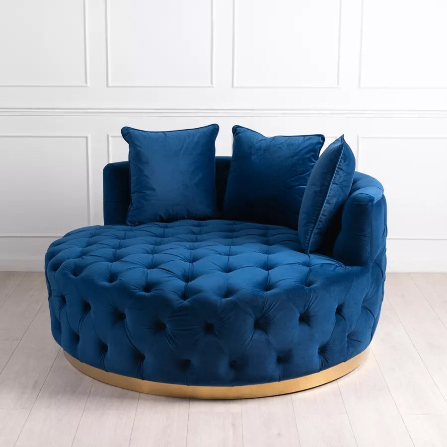 Leisure Living Room Furniture Swivel Chair Stainless Steel Round Lounge Chair for Home Hotel