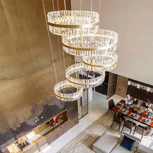 Load image into Gallery viewer, luxury large LED pendant lamp
