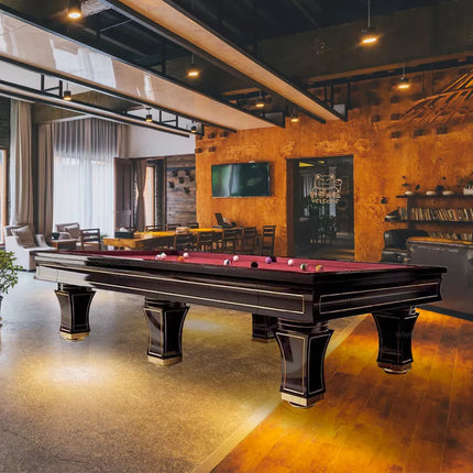 Luxury villa home 8ft 9ft billiard pool table solid wood slate black eight billard table