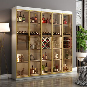 Home Furniture Wine Cabinet Display Frame Wine Rack Cabinet Living Room Bar Wine Rack Cabinet