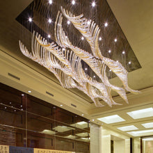 Load image into Gallery viewer, Contemporary new design lobby decoration glass chandelier modern luxury chandelier hotel
