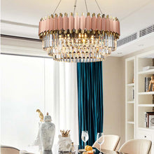 Load image into Gallery viewer, crystal modern rectangle dining room table chandelier light
