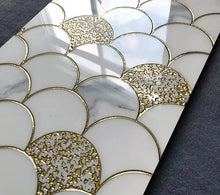 Lade das Bild in den Galerie-Viewer, Luxury Porcelain Tiles Fish Scale 30x60cm Engraved

