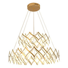 Lade das Bild in den Galerie-Viewer, Pendant led light modern changeable gold multilayer Stainless steel pendant lamp for living room
