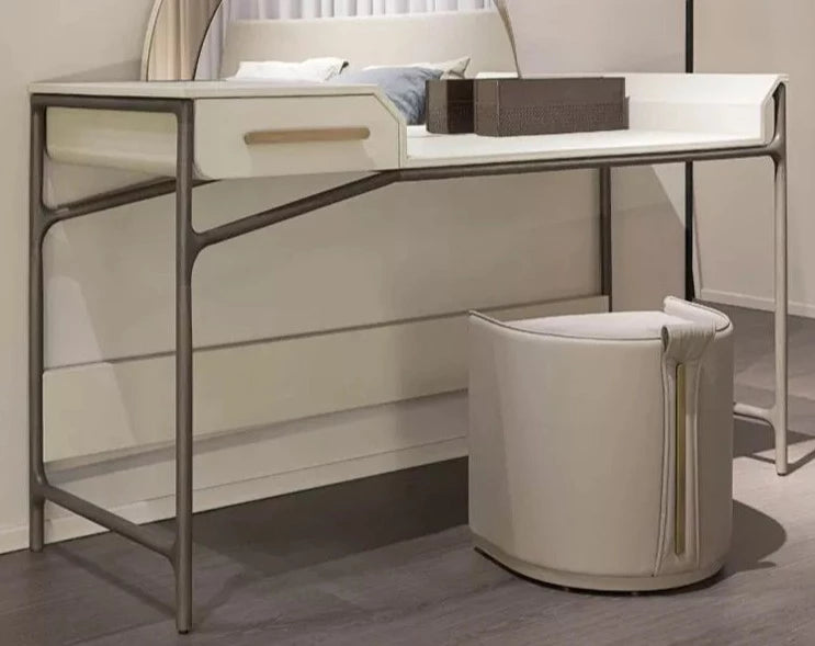 Linen fabric storage ottoman Household dressing table microfiber padded stool artificial leather linen storage stool