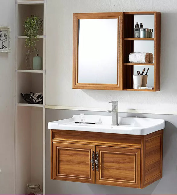 carbon fiber mirrored cabinet bathroom furniture vanity
