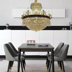 Good Quality Iron K9 Crystal Chandelier Pendant Light For Hotel