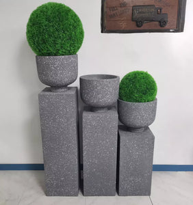 Selling Floor Standing Pillar Vase Flower Planter Tall Sandstone Garden Pots