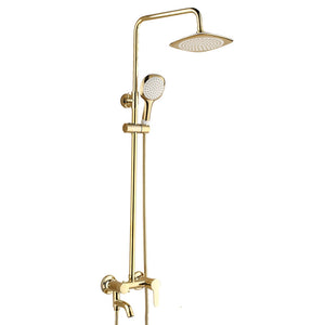 Multi- functions gold shower mixer brass bath shower sets washroom shower set