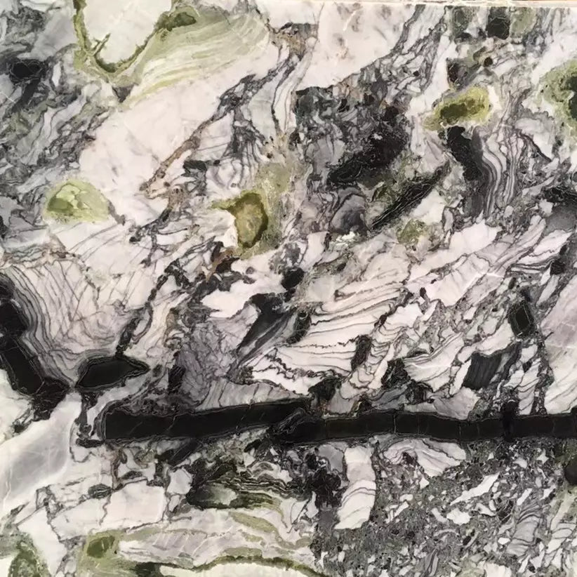 Ice jade marble slabs new design cold emerald marble for countertop vanity top cabinet decoration