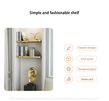 Load image into Gallery viewer, Stainless Steel Decorative Wall Decor Storage Shelves 3 Sets
