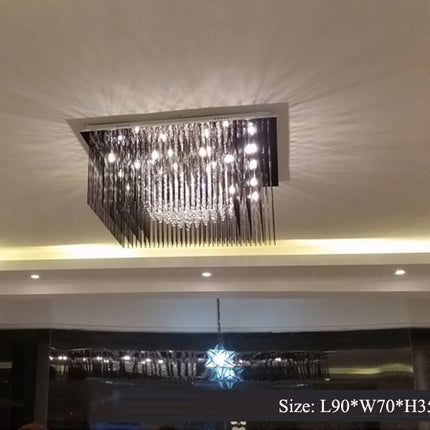 Italy Black Modern Crystal Ceiling Lamp Lights