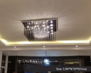 Italy Black Modern Crystal Ceiling Lamp Lights