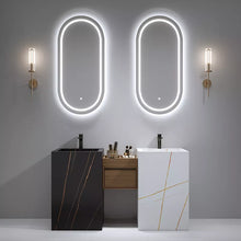 Lade das Bild in den Galerie-Viewer, Modern Simple Quartz Marble Sintered Stone Sink Vanities with Wood Organizer
