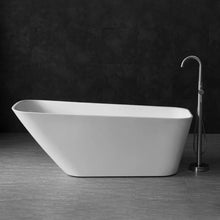 Load image into Gallery viewer, Simple White Center Drain Acrylic Freestanding Bathtub
