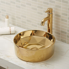 Загрузить изображение в средство просмотра галереи, Round Diamond Wash Basin Table Top Gold Edition
