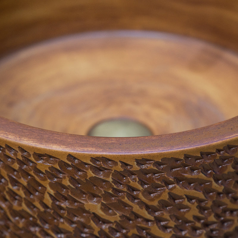 European Rustic Stone Look Freestanding Basin Sink