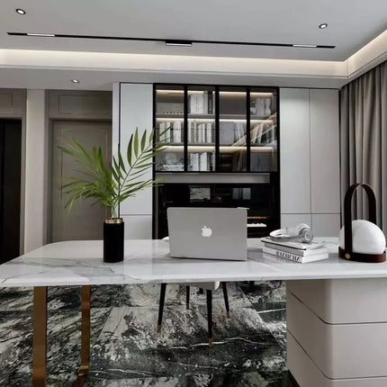 Polished China Munich With White Vein Background Marble For Countertop