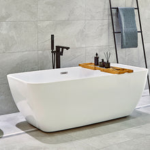 Load image into Gallery viewer, Bathroom Modern Design Resin Stone Bathtub Solid Surface Acrylic white Bath Tub
