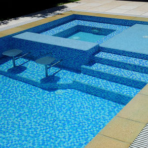 Mix Color Glass Mosaic Pattern For Swimming Pool Tile