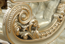 Cargar imagen en el visor de la galería, American style office furniture solid woodEuropean gold leather comfortable executive chair
